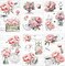 6 Sheets Vintage Floral Rub on Transfer Stickers (Vintage Floral Music)